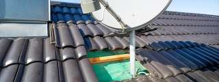 Antennenerdung - Leitungsführung unter den Dachziegeln