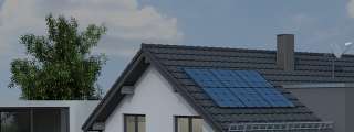 Einfamilienhaus mit PV-Anlage